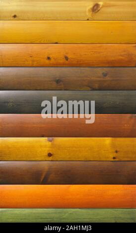 Holz Lack Farbpalette Proben Stockfoto