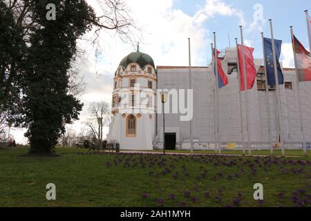 Blick auf das alte Schloss im Zentrum von Celle in Norddeutschland Stockfoto