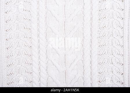 Textur von gestrickter Baumwolle. Stockfoto