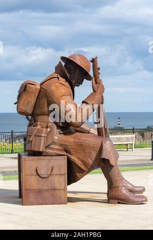 'Tommy' Statue auf Vorland, Seaham, County Durham, England, Vereinigtes Königreich Stockfoto