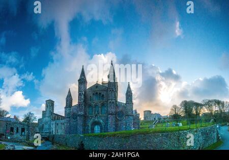 Die Kathedrale von St Davids Tyddewi Pembrokeshire Coast National Park Stockfoto