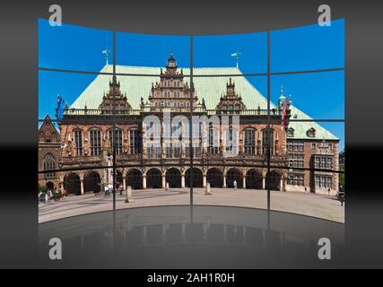 Blick über den Marktplatz mit dem Rathaus Bremen, Freie Hansestadt Bremen, Deutschland, Europa Stockfoto