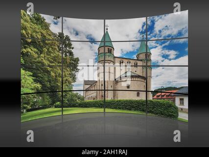 Die Stiftskirche St. Cyriakus ist einer der imposantesten Gebäude auf der "Straße der Romanik", Thale, Sachsen-Anhalt, Deutschland, Europa Stockfoto