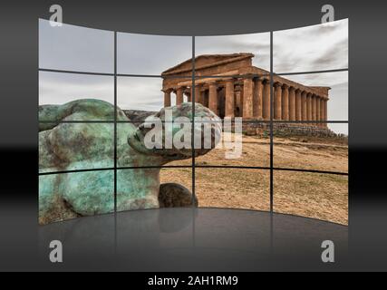 Der Tempel der Concordia Tempio di Concordia, war von 440 bis 430 v. Chr., Tal der Tempel, Valle dei Templi, Agrigento, Sizilien, Italien, Europa gebaut Stockfoto