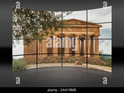 Der Tempel der Concordia Tempio di Concordia, war von 440 bis 430 v. Chr., Tal der Tempel, Valle dei Templi, Agrigento, Sizilien, Italien, Europa gebaut Stockfoto