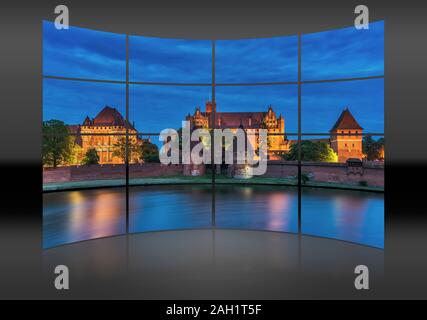 Das Schloss des Deutschen Ordens in Marienburg (Zamek w Malborku), Pommern, Polen, Europa Stockfoto