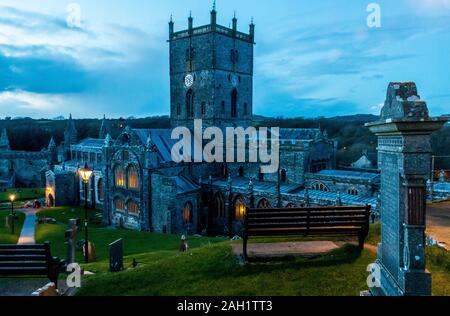 Die Kathedrale von St Davids Tyddewi Pembrokeshire Coast National Park Stockfoto