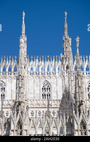 Mailand Italien vom 21. März 2019: Details Der spiers der Mailänder Kathedrale Stockfoto