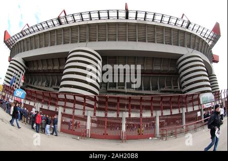 Milano Italien vom 31. März 2008: Das San Siro Stadion, nach dem Spiel Stockfoto