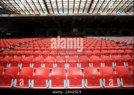 Milano Italien vom 31. März 2008: Innenraum des San Siro Stadion vor dem Spiel, drücken Sie Aktivieren Stockfoto