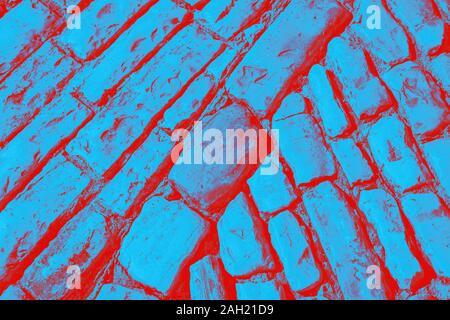 Steinboden Textur Hintergrund. Blau Türkis und Rot gradient Abstrakt Hintergrund Stockfoto