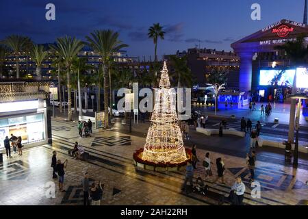 Teneriffa, Hard Rock Cafe, Playa de las Americas, kanarische Insel, eine spanische Insel, Spanien, vor der Küste von North West Afrika. Stockfoto