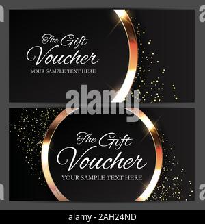Luxus Mitglieder, Geschenkgutschein Vorlage für Ihr Unternehmen Vector Illustration Stock Vektor