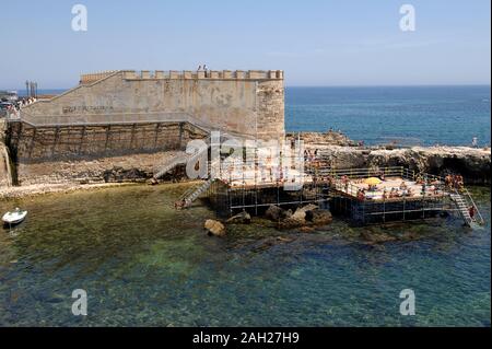 Italien Sizilien Syrakus, 03. Juli 2007: Insel Ortigia, ist der älteste Teil der Stadt Syrakus. Stockfoto