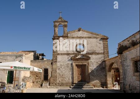 Italien Sizilien, Marzamemi, 05. Juli 2007: Alte Kirche San Francesco Di Paola Stockfoto