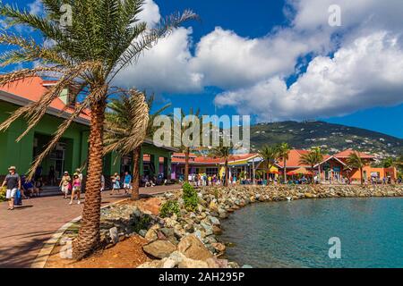 Shopper in St Thomas Port Stockfoto