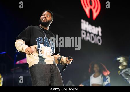 Sonnenaufgang in den Vereinigten Staaten. 22 Dez, 2019. Khalid führt während der Y 100 Jingle Ball im BB&T Center am Dezember 22, 2019 in Sunrise, Florida. Credit: Foto Access/Alamy leben Nachrichten Stockfoto