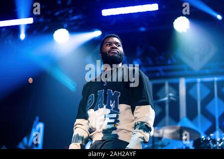 Sonnenaufgang in den Vereinigten Staaten. 22 Dez, 2019. Khalid führt während der Y 100 Jingle Ball im BB&T Center am Dezember 22, 2019 in Sunrise, Florida. Credit: Foto Access/Alamy leben Nachrichten Stockfoto