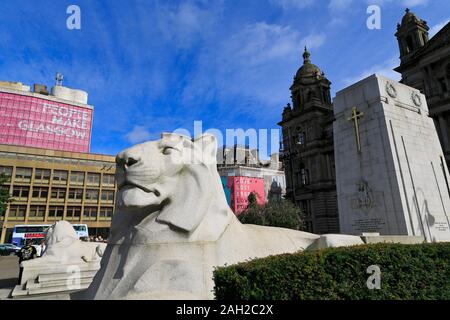 Weltkrieg 1 Memorial, George Square, Glasgow, Schottland, Vereinigtes Königreich Stockfoto