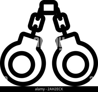 Handschellen Symbol Vektor. Isolierte Kontur symbol Abbildung Stock Vektor