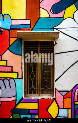 Melaka, Malaysia - Dec 15, 2019: Malaysia-China Freundschaft botanischen Quadrat an Jonker Spaziergang in China Town, Melaka. Stockfoto