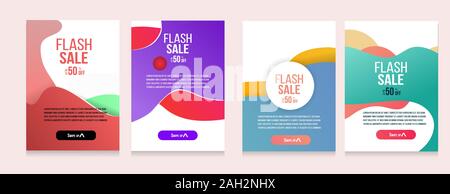 Flash Verkauf eines modernen Banner, Template Design für ein spezielles Angebot für den Verkauf von Werbebannern Stock Vektor