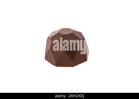 Handgemachte Schokolade candie auf weißem Hintergrund Stockfoto