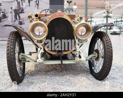 Vor Bugatti Torpedo Typ 17 im Jahr 1910 produziert - 1914 in europäischen Stadt Mulhouse, Frankreich Stockfoto