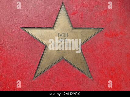 Der Stern von Fatih Akin, Boulevard der Sterne, ist ein wachsendes Denkmal in der Nähe des Potsdamer Platzes in Berlin. Stockfoto