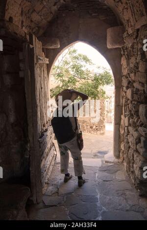 In den Gassen der Stadt Naxos in Griechenland Stockfoto