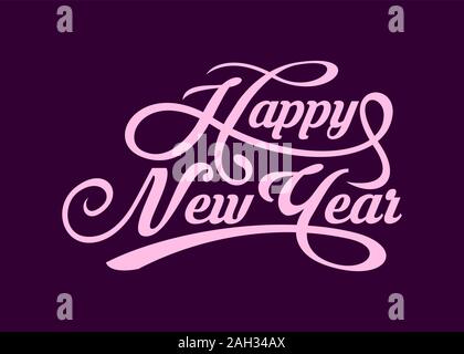 Frohes Neues Jahr text Stock Vektor