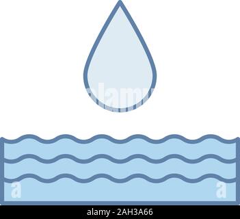 Wasser Energie Farbe Symbol. Wasserkraft. Die Wasserkraft. Isolierte Vector Illustration Stock Vektor
