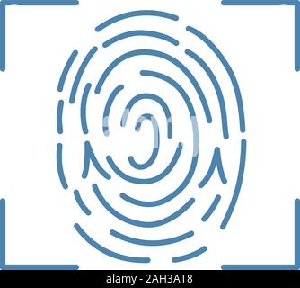 Fingerabdruck scannen Farbe Symbol. Touch-Id. Die biometrische Identifikation. Fingerabdruckerkennung. Isolierte Vector Illustration Stock Vektor