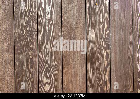 Holz- Oberfläche aus alten texturierte Braun boards Nahaufnahme Stockfoto