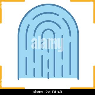 Fingerabdruck scannen Farbe Symbol. Touch-Id. Die biometrische Identifikation. Fingerabdruckerkennung. Isolierte Vector Illustration Stock Vektor