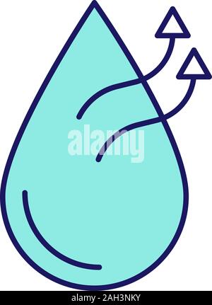 Luftbefeuchtung conditioner Funktion Farbe Symbol. Wasser verdampfen. Luftbefeuchter. Isolierte Vector Illustration Stock Vektor