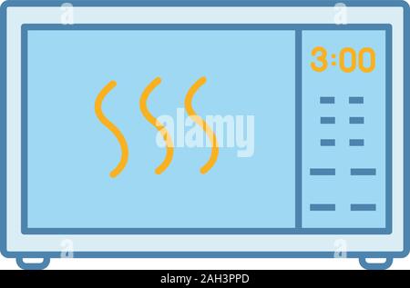 Mikrowelle Farbe Symbol. Backofen. Essen Heizung und Vorbereitung. Küche Gerät. Isolierte Vector Illustration Stock Vektor