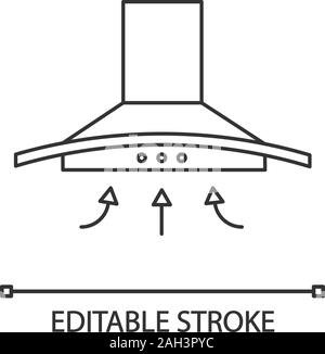 Dunstabzugshaube lineare Symbol. Küche Dunstabzugshaube. Dünne Linie Abbildung. Dunstabzugshaube. Küche Auspuff. Haushaltsgeräte. Kontur Symbol. Vektor Isola Stock Vektor