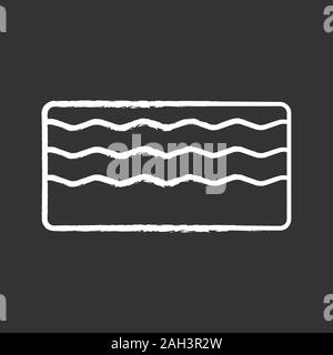 Bauschlosser chalk Symbol. Elastische, weiche, Body Contouring Matratze Füller. Isolierte vektor Tafel Abbildung Stock Vektor