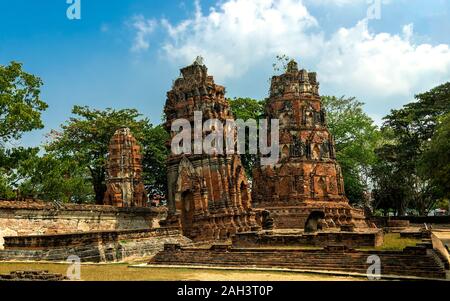 Ayutthaya, Thailand viele Touristen aus der ganzen Welt in Wat chaiwattanaram, Thailand Grand Palace. Ayutthaya berühmten Sightseeing Ort Stockfoto