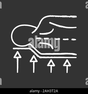 Orthopädische Matratze chalk Symbol. Anatomische Memory Foam Matratze. Orthopädische Wirbelsäule unterstützen. Richtige Schlafposition. Isolierte vektor Schiefertafel illustr Stock Vektor