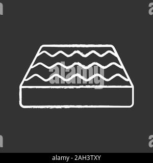 Orthopädische Matratze chalk Symbol. Memory Foam, Latex, Federkern Matratze. Betten. Isolierte vektor Tafel Abbildung Stock Vektor