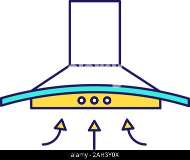 Dunstabzugshaube Farbe Symbol. Küche Dunstabzugshaube. Isolierte Vector Illustration Stock Vektor