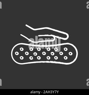 Latex Matratze material Chalk Symbol. Memory Schaum oder Gel Matratze, Kissen Füller. Weiche, elastische, Body Contouring Latex. Isolierte vektor Schiefertafel illus Stock Vektor