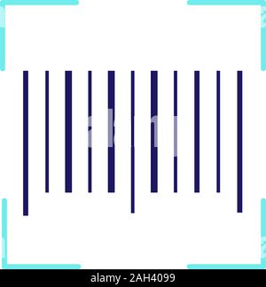 Traditionelle barcode Farbe Symbol. Lineare code scannen. Eindimensionale Barcode Scanner. UPC-Code. Isolierte Vector Illustration Stock Vektor