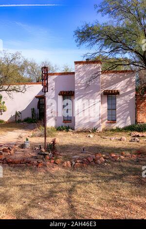 Eine baufällig Künstler Skulptur Plaza in alten Tubac, Arizona Stockfoto