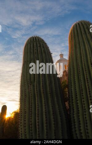 Mission San Xavier del Bac, Tucson, AZ Stockfoto