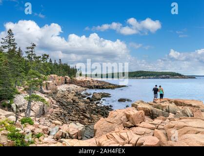 Acadia National Park. Die Küste in der Nähe von Thunder Loch in Acadia National Park, Maine, USA Stockfoto