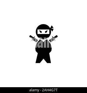 Ninja cartoon Hintergrund Stock Vektor