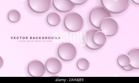 Vektor abstrakten geometrischen Form. 3d-Kreis Hintergrund. Vector Illustration für Wallpaper, Banner, Hintergründe, Karte, Landing Page, etc. Stock Vektor